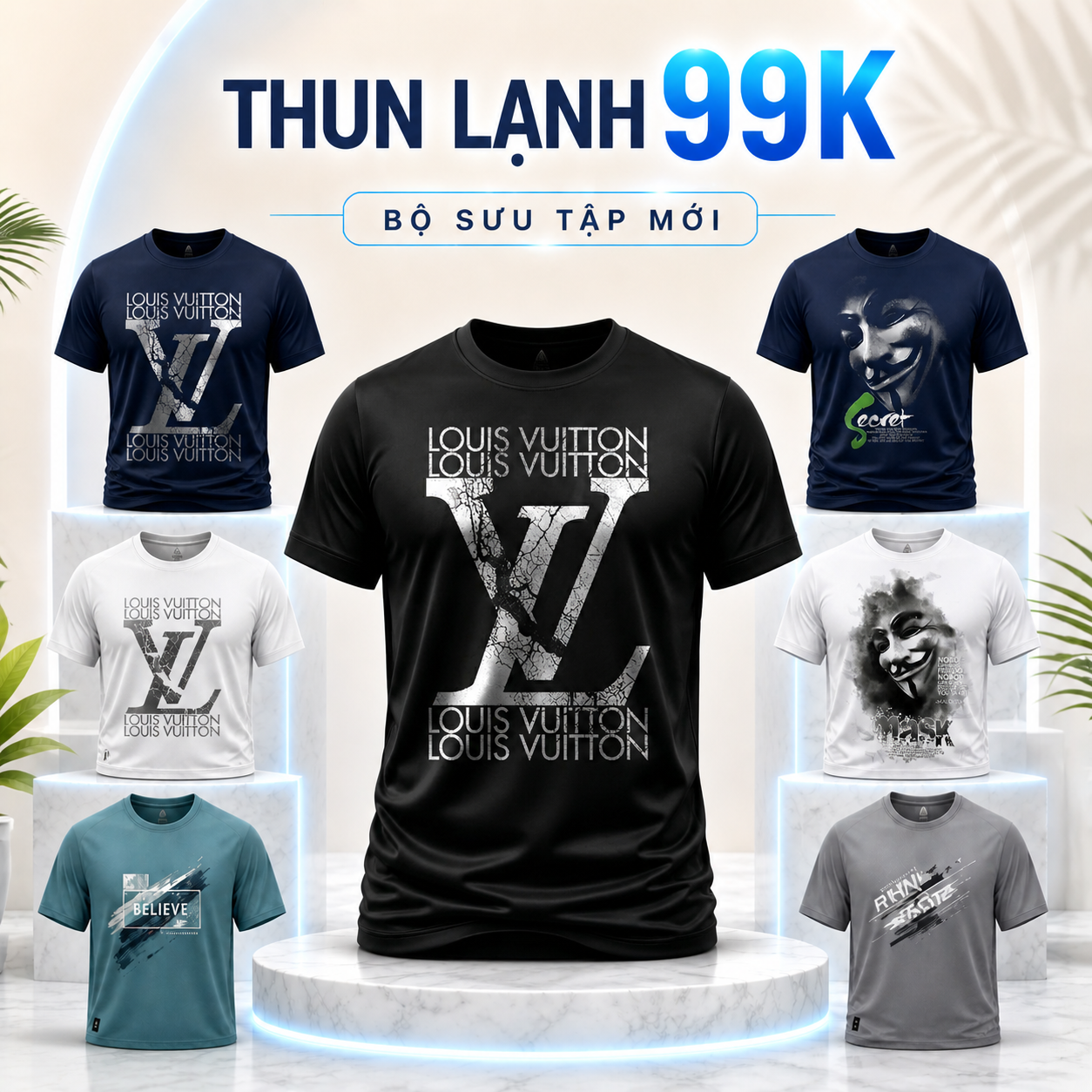 Banner áo thun lạnh MODOVN chất mát nhẹ
